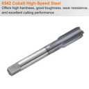 HARFINGTON M11x0.5 Metric Thread Tap 6542 Cobalt High-Speed Steel TiCN Coated Plug Tap Right Hand Straight Flutes Screw Threading Hand Tap