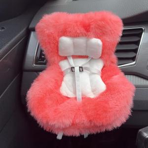 2 x Doll Car Seat for 38 inch Figures, Compatible with Labubu and Other Plushes, Blind Box Dolls & Vinyl Collectibles, Includes Air Vent Clip & Desktop Stand, Cute Car Ornament for Collectors