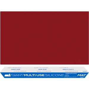 GASAR, Extra Large, Thick, Silicone Mat for Kitchen Counter, Heat Resistant Mat, Countertop Protector, Non-Slip, Easy to Clean, 40 x 23.5 Inches, Red