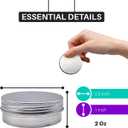 78 Pcs 2 oz Metal Tins With Lids, Salve Tins With Lids, Aluminum 2 oz Tin With Lid for Salve, Lotion Bars, Balms, Spices or Beard Balm
