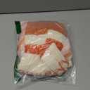 FRAMICS Farmhouse Linen Kitchen Curtains 24 Inch Length Orange Striped Short Curtain for Windows Boho Crochet Small Window Curtains for Kitchen Rod Pocket Tier Curtain for Bathroom, Cafe, 2 Panels