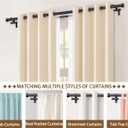KAMANINA 1 Inch Double Curtain Rods 66 to 120 Inches (5.5-10 Feet), Heavy Duty Adjustable Double Curtain Rod for Windows, Black Drapery Rods with End Caps