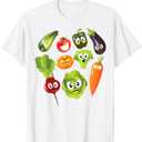 Vegetables Shirt | Cute Veggie Vegan Lovers Tee T-Shirt, S