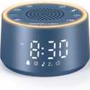 Dreamegg Sound Machine & Alarm Clock - White Noise Machine with 7 Wake-Up Sounds, 0-100% Dimmable, Night Light, Sound Machine for Sleeping, Office, Home, Travel Essentials Gift, Navy, Palm-sized (D1 Nova)