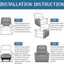 Eco-Ancheng Recliner Slipcovers 4-Pieces Lazyboy Recliner Covers Recliner Couch Covers Recliner Chair Cover Non Slip Reclining Slipcovers with Storage Pockets Furniture Protector for Living Room