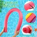6 Pack Jumbo Pool Noodles Swimming Floating Foam Tube Extra Large Hollow Bright Swimming Pool Noodles Bulk Heavy Duty for Adults, (Multi Colors,55 x 3.5 Inch)