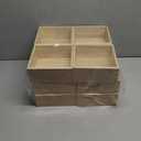 (6Pack) 6" x 6" Unfinished Wooden Box Storage Organizer Small Wooden Boxs for Art Crafts Collectibles Home Venue Decor