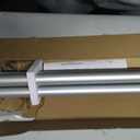 TONIAL 1 Inch Double Curtain Rods 72 to 144 Inch (6 to 12 ft), Heavy Duty Decorative Drapery Rod for Windows 69 to 140 Inch (5.75 to 11.7 ft) with Small Cap Finial, Silver