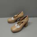 Coutgo Womens Wedge Pumps Dressy Mary Jane Shoes Comfort Wedges Closed Toe Ankle Strap Heeled Shoes, Size 7.5