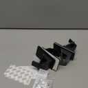 Adhesive No Drill Curtain Rod Brackets - Heavy Duty 30LB Holders for Bathroom Bedroom Kitchen, Universal Damage-Free Window Rod Hooks with Nail-Free Installation (4PC Black)