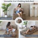 MAXYOYO Folding Sofa Bed, Convertible Chair Bed with Pillow, Single