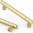Asidrama 10 Pack 5 Inch(128mm) Brushed Gold Kitchen Cabinet Handles, Cabinet Pulls Kitchen Cabinet Hardware for Cupboard Drawer Pulls