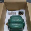 Milk Glass Ceiling Light Fixture - Antique Brass Semi Flush Mount Pendant Light for Kitchen, Hallway, and Bedroom (Green, 9 inch)