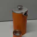 Coffee Gator French Press Coffee Maker 34oz, Double Insulated Stainless Steel Brewer plus Travel Jar Canister, Portable Hot Cold Brew Tea for Coffee Bar Accessories Kitchen Camping, Orange