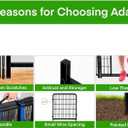 ADAVIN Tall Garden Fences and Borders for Dogs, Low Threshold Door, 48 in(H) 8 Panels Total 17.7 Ft(L) Dog Fences for the Yard, Modular Fencing, Garden Fence with Gate, Pet Fence