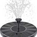 Solar Fountain, 1.5W Solar Bird Bath Fountains Pump Floating Solar Powered Water Fountain with 6 Nozzles and Fixer, Solar Fountain for Bird Bath, Outdoors, Garden, Pond, Pool, Black