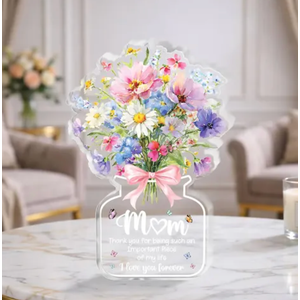 Mom Birthday Gifts - Gifts for Mom Acrylic Plaque Engraved with Touching Words, Birthday Gifts for Mom from Daughter/Son for Her Birthday Christmas Thanksgiving Day, Idea Gifts for Mom, Step Mom