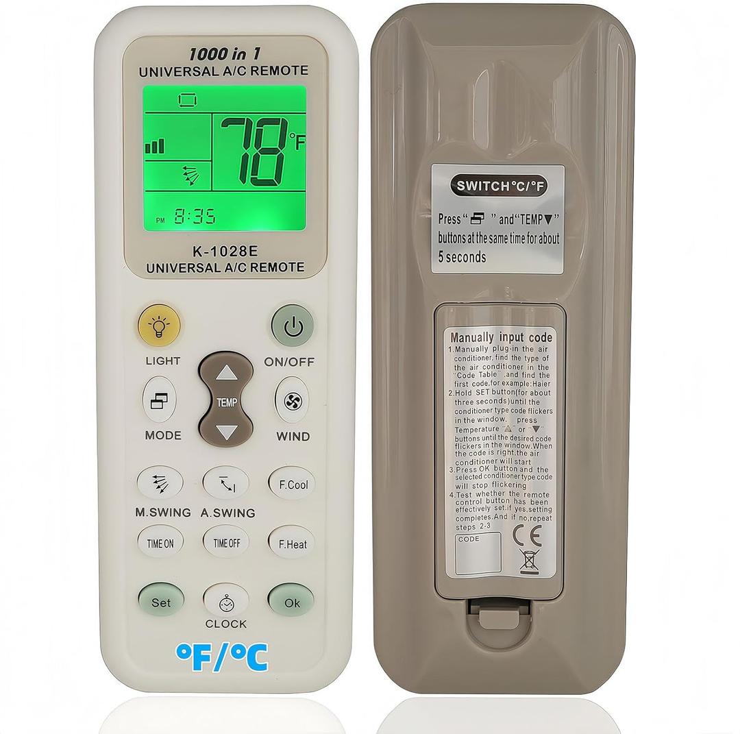 Universal A/C Remote Control Replacement for Almost All Brands AC Air Conditioners with Backlight (Fahrenheit and Celsius)
