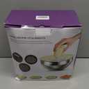 Mixing Bowls with Lids Set, 6 PCS Stainless Steel Mixing Bowls with 3 Grater Attachments, Kitchen Food Storage Organizers Nesting Mixing Bowl, Large Size 4.5, 3.5, 2.1, 1.5, 1.1, 0.7QT (Khaki)