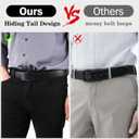 PARTTELY Men's Ratchet Belt 2 Pack - Adjustable Click Slide with Trim Fit for Dress Casual, Gift Set for Father, Boyfriend