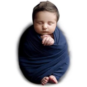 Newborn Photography Props Swaddle Newborn Wraps for Baby Boys Girls Infant Baby Photo Props Shoot Stretch Blanket (Navy Blue)