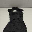 KUTUMAI Women Sexy Off Shoulder Mini Dress Corset Bodycon Ruched Short Cocktail Party Club Dresses (XS, Black)