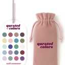 Seasonal Color Analysis Swatch Card - 12 Subseason Options on Acrylic Card with Velvet Pouch (Soft Summer)