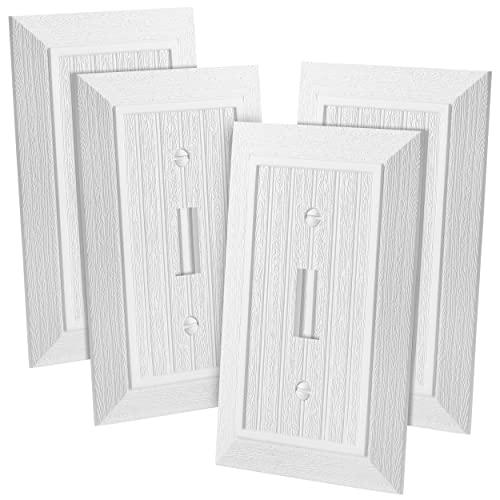 Bates- Classic Beadboard Single Switch Plate, 4 Pack, Light Switch Cover