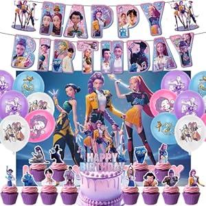 Birthday Decorations, Happy Birthday Banner, Balloons, Cake Toppers, a cake topper (Style 2)