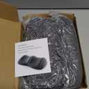 Ergonomic Knee-contouring Wedge Pillow for Back Sleeping, Memory Foam Bolster Pillow for Muscle Relaxation, Sleep Improvement, Knee Support, Leg Elevation， Skin-friendly Air-Layer Fiber(Dark Grey)