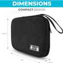 3 x Electronics Charger Organizer - Travel Cable Case for Cords, Chargers, and Tech Accessories (Black)
