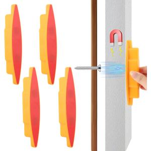 4pcs Magnetic Stud Finder Wall Detector Scanner No Batteries Required Stud Finder for Drywall and Wood(COLOR:yellow)