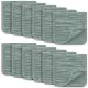 Muslin Burp Cloths Large 100% Cotton Hand Washcloths for Boys & Girls, Baby Essentials Extra Absorbent and Soft Burping Rags for Newborn Registry (Green, 12-Pack, 20" X10")