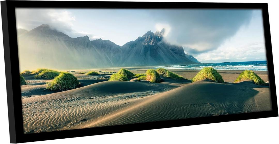 Americanflat 12x28 Picture Frame with Polished Plexiglass - Gallery Style Frame with Engineered Wood - Signature Collection - Photo Frame for Wall Display - Black