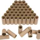 HESESOH 48 Pack Cardboard Tubes for Crafts - 1.57 x 3.94 Inches - Brown Toilet Paper Empty Rolls Round Thick Tubes Sturdy for Classroom Family Handmade DIY Projects