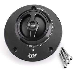 Areyourshop Keyless Fuel Cover Gas Tank Cap for Yamaha YZF-R1 2004-2017, YZF-R6 2003-2016, FJ-09/MT-09 Tracer 2013-2016, FJR 1300 2006-2016, FZ8 2011-2015, MT-03 All Year (black)