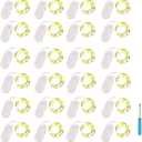 24 Packs Fairy Lights Battery Operated LED String Light 10.2FT 30LEDs Waterproof Copper Wire Firefly Light Mini Starry Moon Light for DIY Crafts Wedding Table Party Bedroom Christmas deco(Warm White)