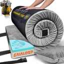 3 Inch Memory Foam Camping Mattress, Dual Layer Thick Sleeping Camp Pad for Car Tent Cot, Roll-Up Portable Glamping Floor Bed for Guests Sleepover (Space Gray)