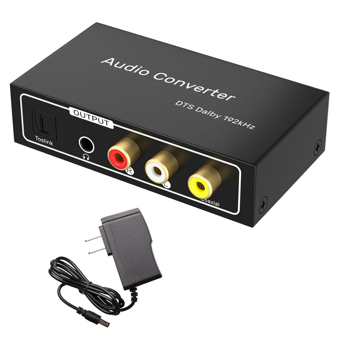 HDMI ARC Audio Extractor, AMANKA Digital HDMI ARC zu SPDIF Koaxial Optical Cinch L/R Stereo Ausgang 3,5mm 192KHz DAC Converter Optical Digital Audio auf Analog fr TV DVD PS4 Blu-ray USW