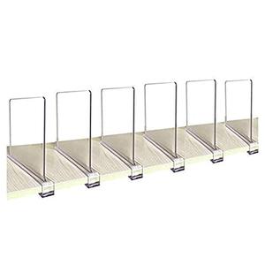 CY craft Acrylic Shelf Divider,Wood Shelf Dividers,Clear Closet Shelf Separators Clothing Organizer Perfect for Bedroom Shelving Organization and Kitchen Cabinet Shelf Storage,6 PCS