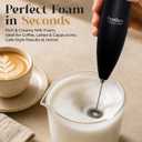 Milk Frother Handheld Electric Whisk with Stand & Batteries Coffee Latte