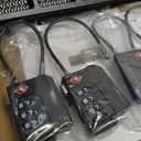LUGGEX TSA Locks for Luggage, Suitcase Locks TSA Approved, Luggage Locks, Ease of Use & Durable(Black,4 Pack)