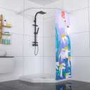 Corner Shower Curtain Rod Adjustable Stainless Steel Diamond Shaped Rack Drill Free Install for Bathroom, Bathtub, Clothing Store (Diamond Shaped White, Both Sides: 17"-25.6",Middle:20"-26)