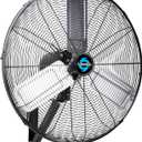 Tornado 24 Inch Pro Series High-Velocity Oscillating Wall Fan  3-Speed, 7200 CFM, 6.6 FT Cord  UL Safety Certified for Commercial & Industrial Use (Black)