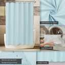 ALYVIA SPRING Long Fabric Shower Curtain Liner Waterproof - 72" x 74", Soft & Lightweight Longer Shower Curtain with 3 Magnets, Machine Washable - 72x74, Blue