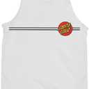 SANTA CRUZ Men's Tank Top Classic Dot Skate Tank Top (X-Large, White)