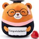 SpecialYou Voice Recorder Graduation Teddy Bear Plush Pillow 2026 with Cap & Diploma,12" Cute Recordable Teddy Bear Plush Toy Pillow Middle/Elementary School Graduation Ggifts for Kids & Adults