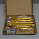 10 Pcs Flameless Taper Candles with Remote Battery Operated Taper Candles Include 6.5'' 7.7" 8.9" 10" 11.2" Fake LED Electric Candle Sticks for Valentine's Day Home Wedding Decor (Gold)