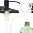 Dish Soap Dispenser for Kitchen Sink Built in Soap Dispenser Pump with 47" Extension Tube Kit Matte Black