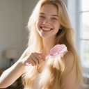 Multi-Functional Skeleton Comb: Styling + Scalp Massage, Master Any Hairstyle (Purple) (Pink)